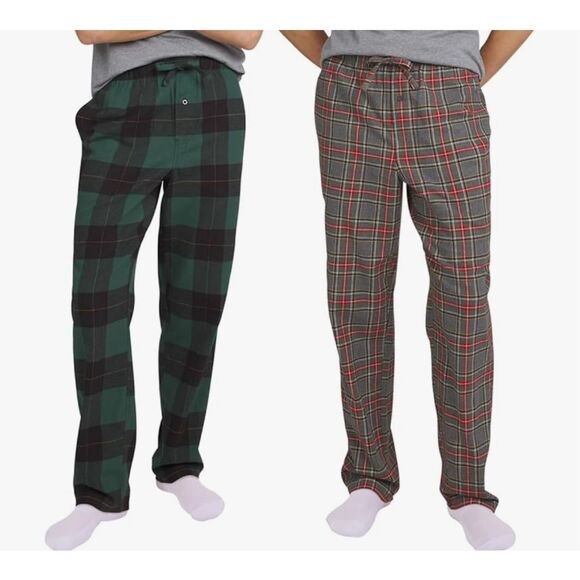 Eddie Bauer Men’s 2-Pack Flannel Pants Size M Lounge NEW # G155-C - Picture 1 of 5